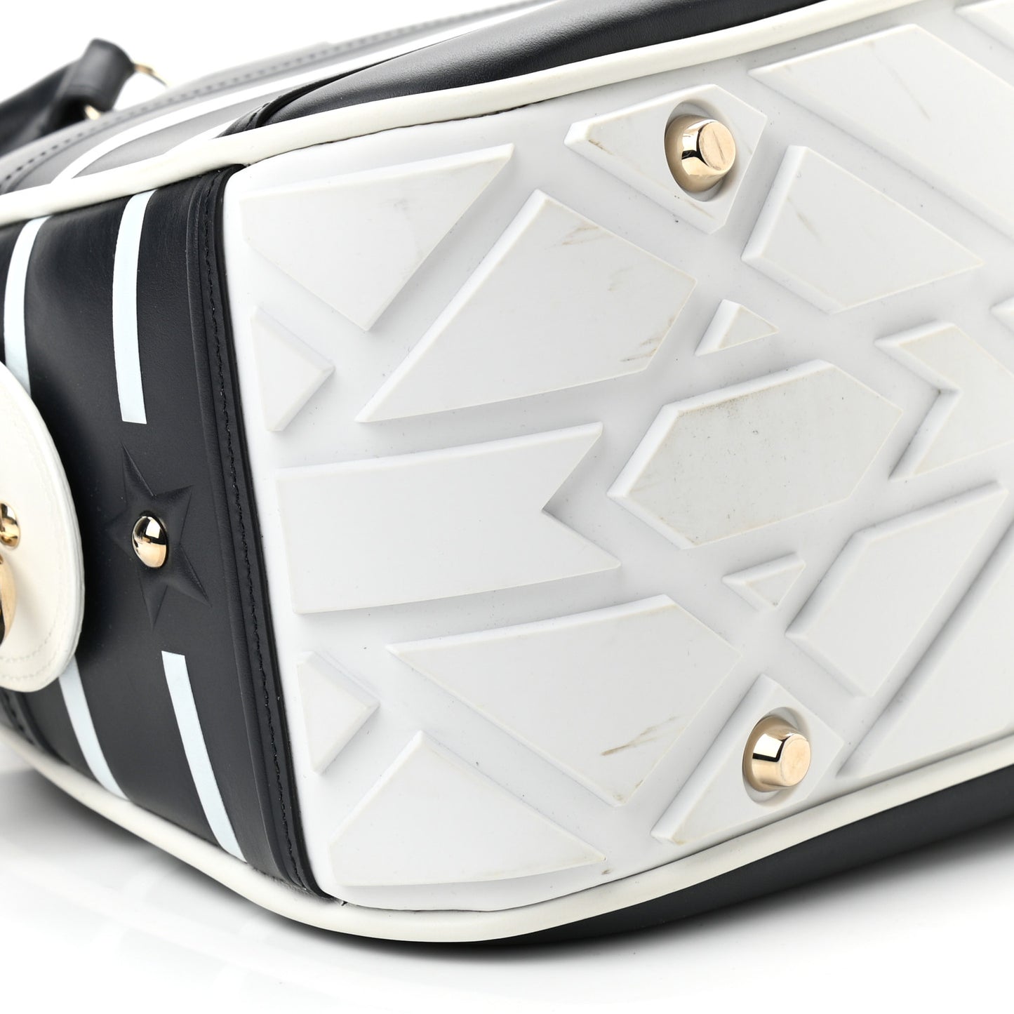 Calfskin Medium Dior Vibe Zip Bowling Bag Blue White