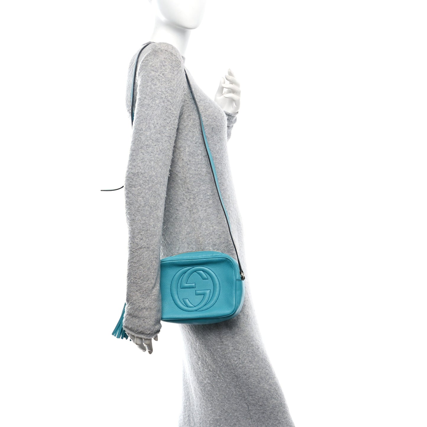 Pebbled Calfskin Small Soho Disco Bag Deep Cobalt
