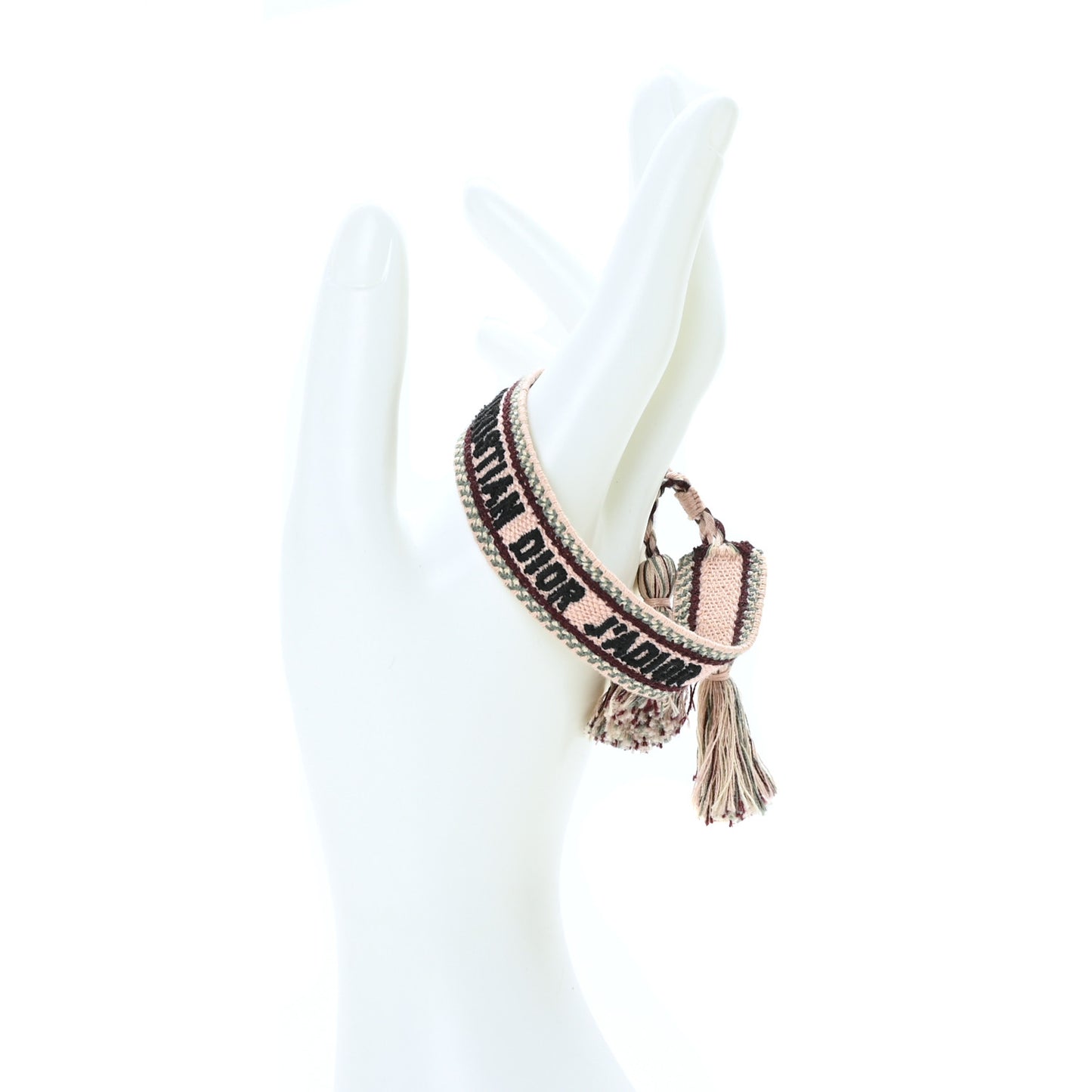 Woven Cotton J'Adior Friendship Bracelet Pink