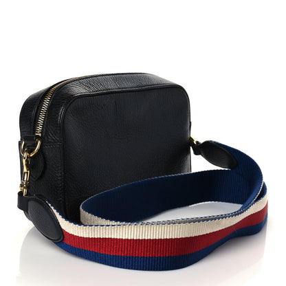 Gucci Grained Calfskin Sylvie Web Kingsnake Small Camera Bag Black Multicolor 3 of 11