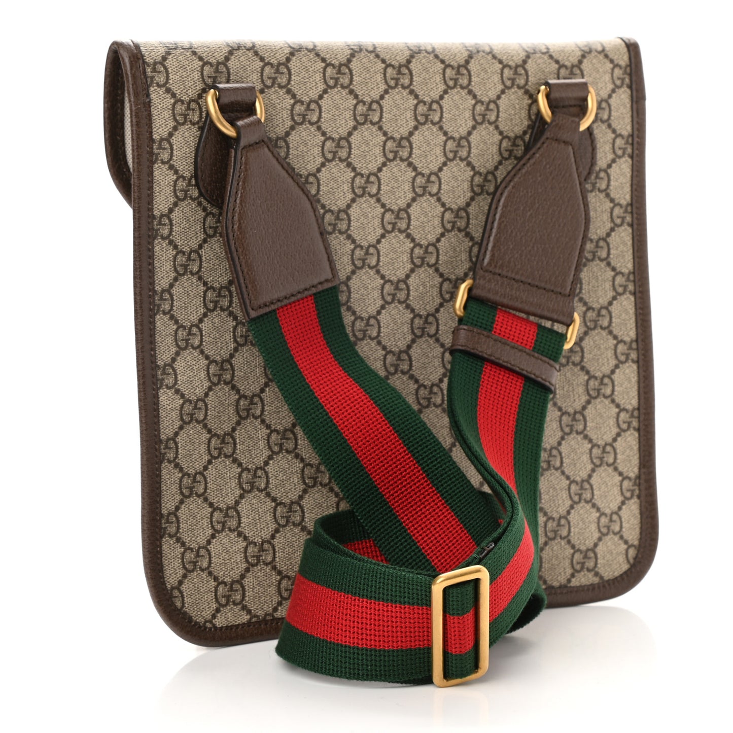 GG Supreme Monogram Web Medium Neo Vintage Flap Messenger Bag Beige New Acero