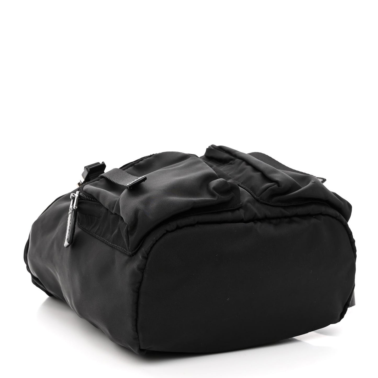 Tessuto Nylon Vela Small Double Buckle Backpack Black