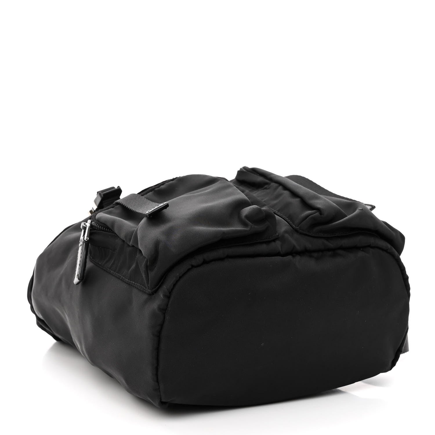 Prada Tessuto Nylon Vela Small Double Buckle Backpack Black 4 of 12