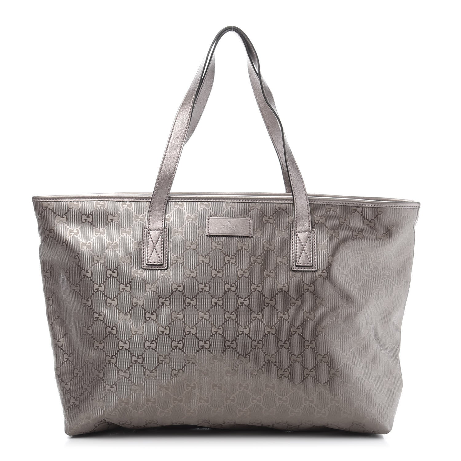 Gucci Imprime Monogram Medium Zippered Shopping Tote Pewter 1 of 11