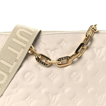 Louis Vuitton Lambskin Embossed Monogram Coussin PM Cream 7 of 12