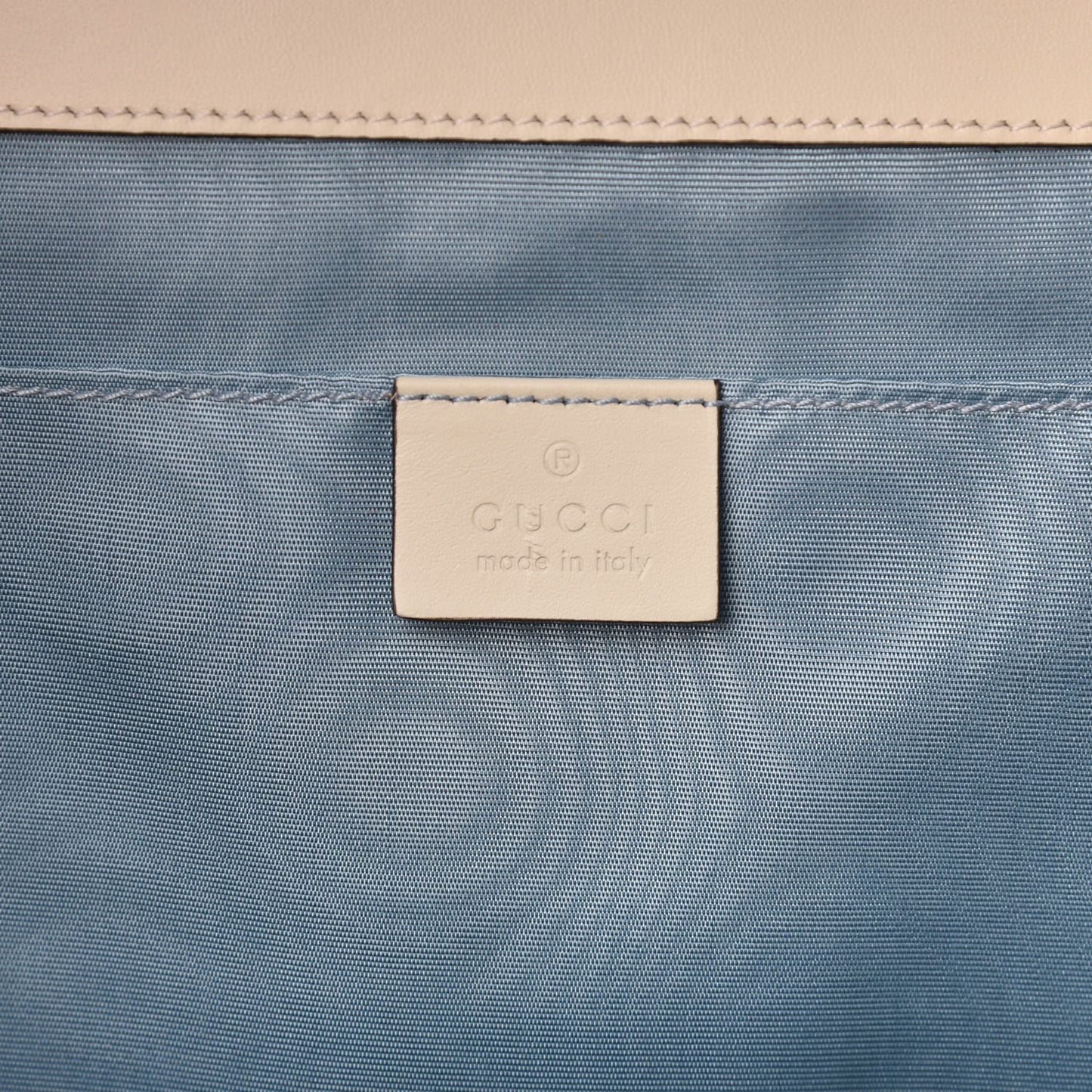 X SEGA Calfskin GUCCY Stars Portfolio Bag Mystic White Gold