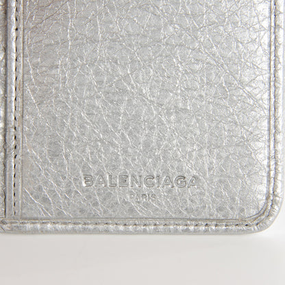 Balenciaga Agneau Classic Hardware Fold Wallet Gris Aluminum 6 of 8