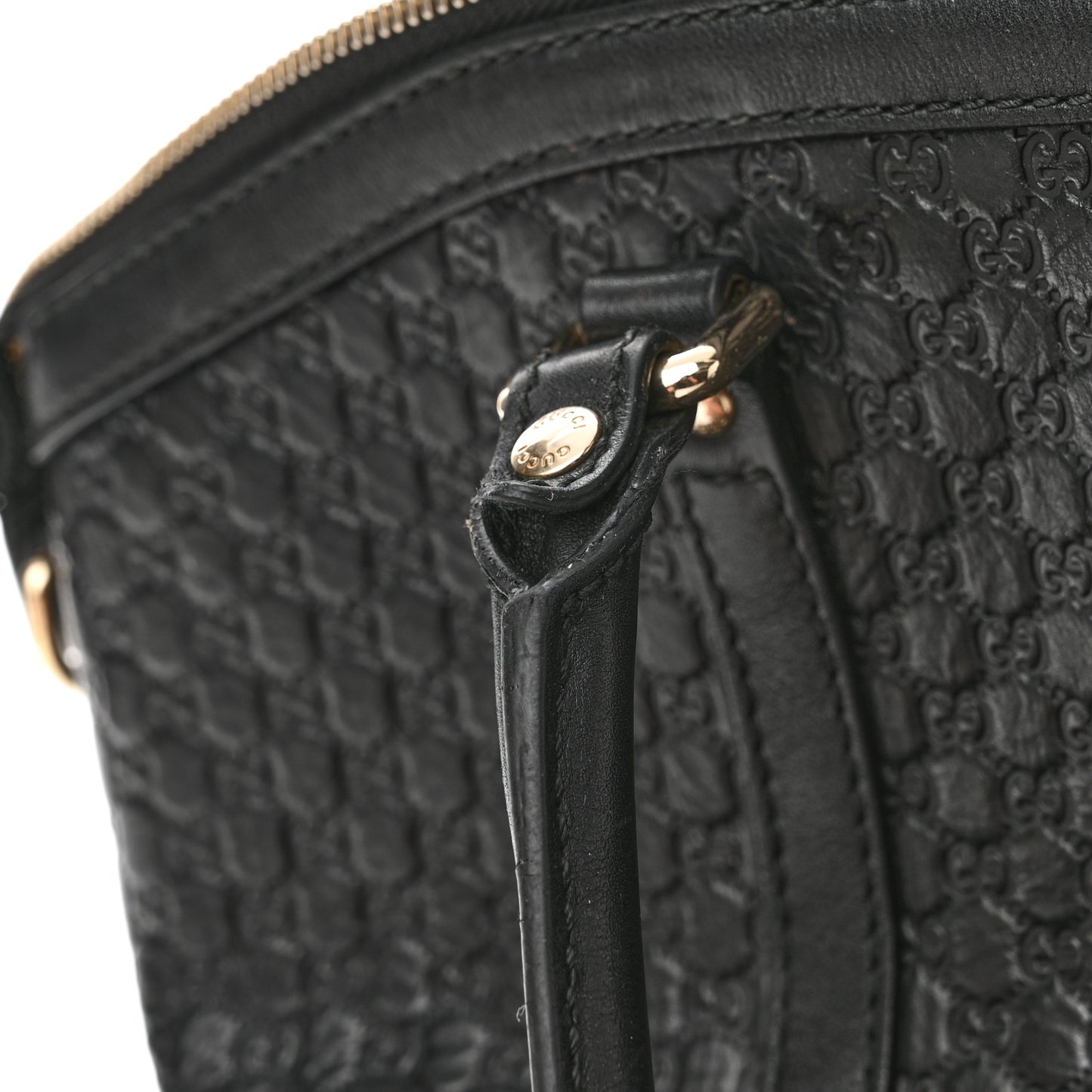 Soft Microguccissima Dome Satchel Black