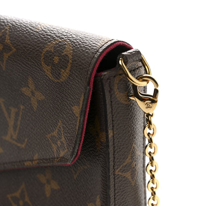 Louis Vuitton Monogram Pochette Felicie Chain Wallet Fuchsia 13 of 16