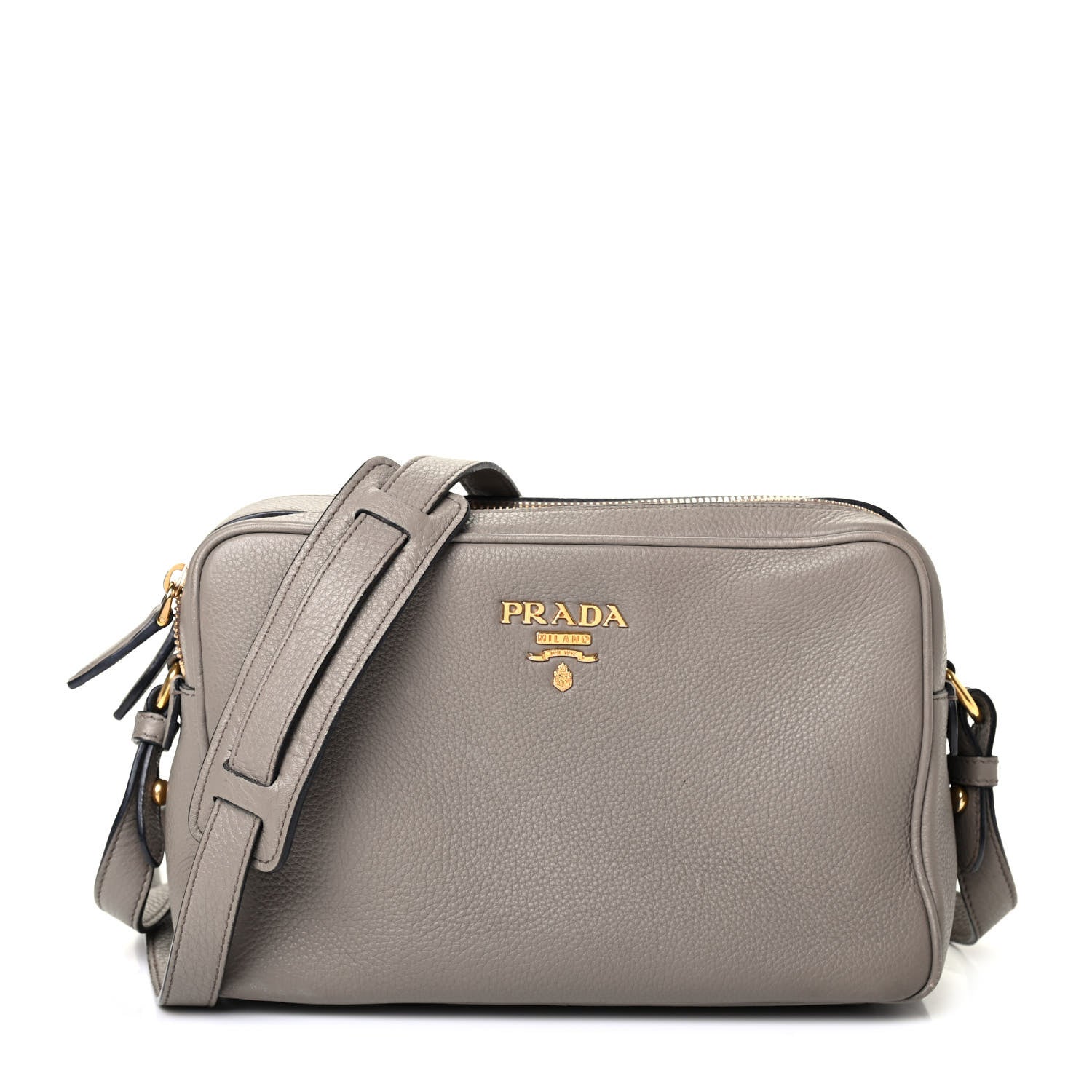 Prada Vitello Daino Medium Double Zip Shoulder Bag Argilla 1 of 5