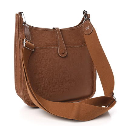 Hermes Taurillon Clemence Evelyne III PM Gold 2 of 10