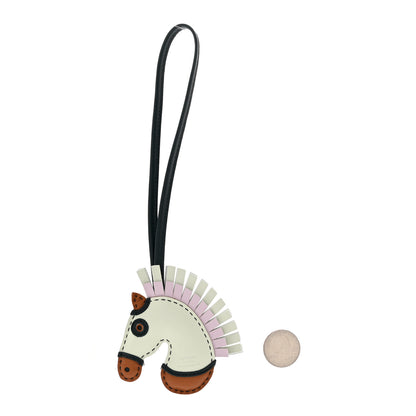 Hermes Milo Lambskin Geegee Camail Bag Charm Craie Rose Sakura Gold 2 of 4