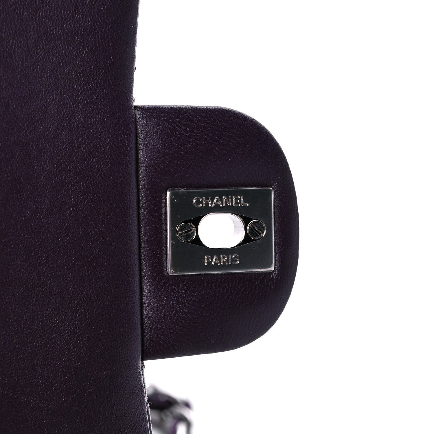 Chanel Lambskin Quilted Mini Rectangular Flap Dark Purple 8 of 13