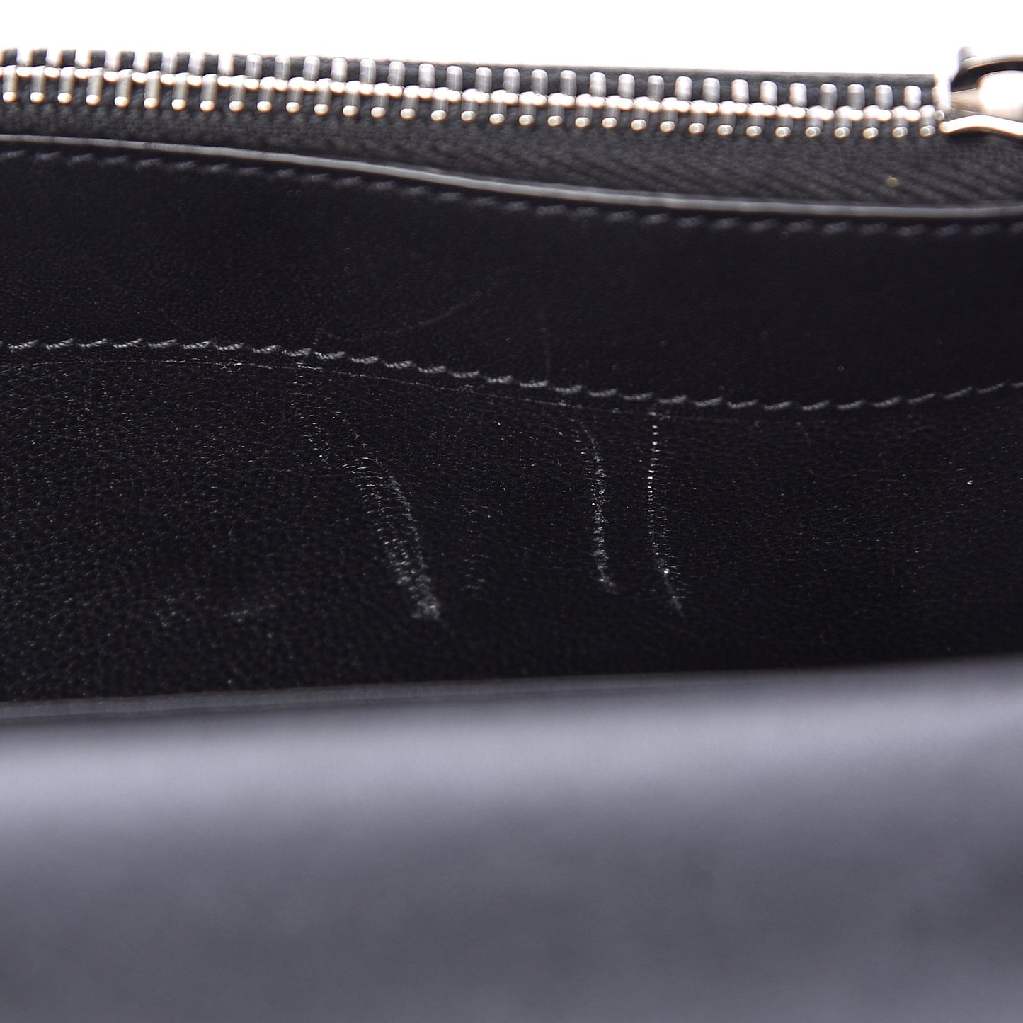 Smooth Calfskin Classic Monogram Kate Tassel Chain Wallet Black