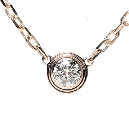 Cartier 18K Pink Gold Diamond SM D'Amour Pendant Necklace 5 of 5