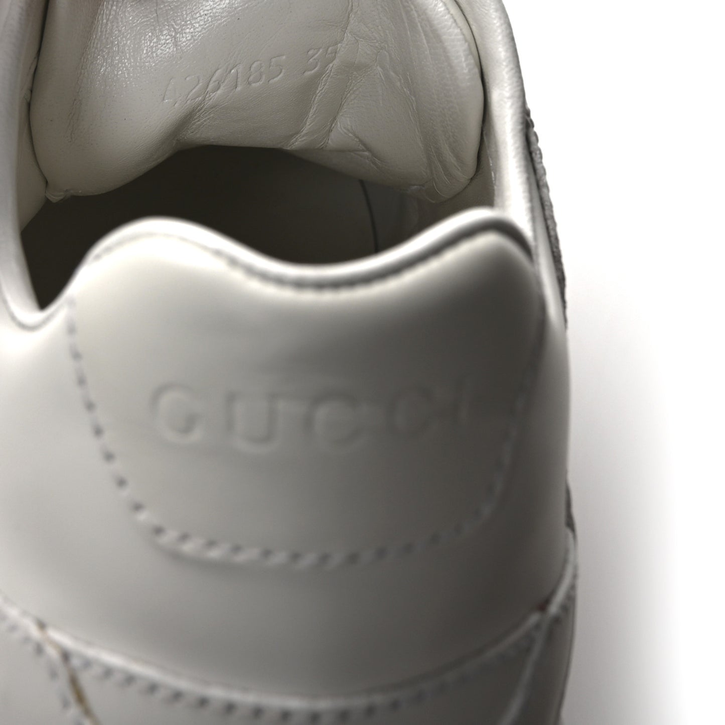 Calfskin Womens Interlocking G Sneakers 35 White