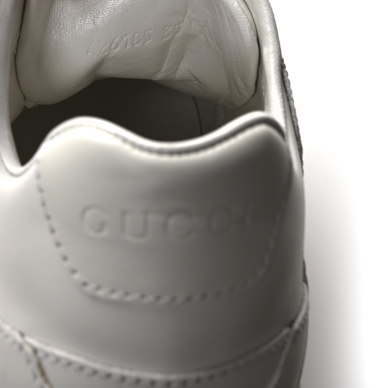 Gucci Calfskin Womens Interlocking G Sneakers 35 White 8 of 9
