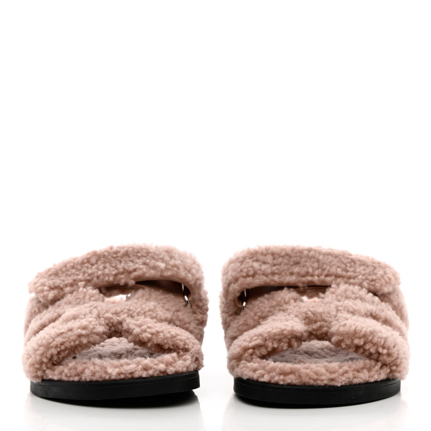 Hermes Woolskin Womens Chypre Sandals 35.5 Bois De Santal 2 of 12
