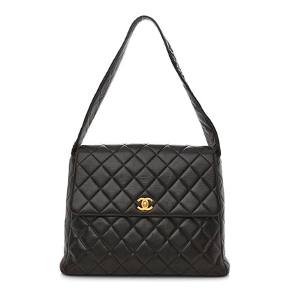 Chanel Lambskin Quilted CC Flap Shoulder Bag Black 1 of 13