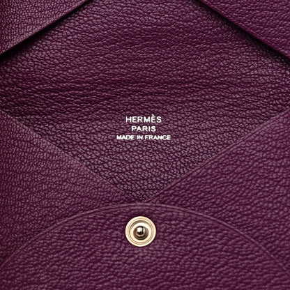 Hermes Chevre Mysore Calvi Card Case Anemone 6 of 8