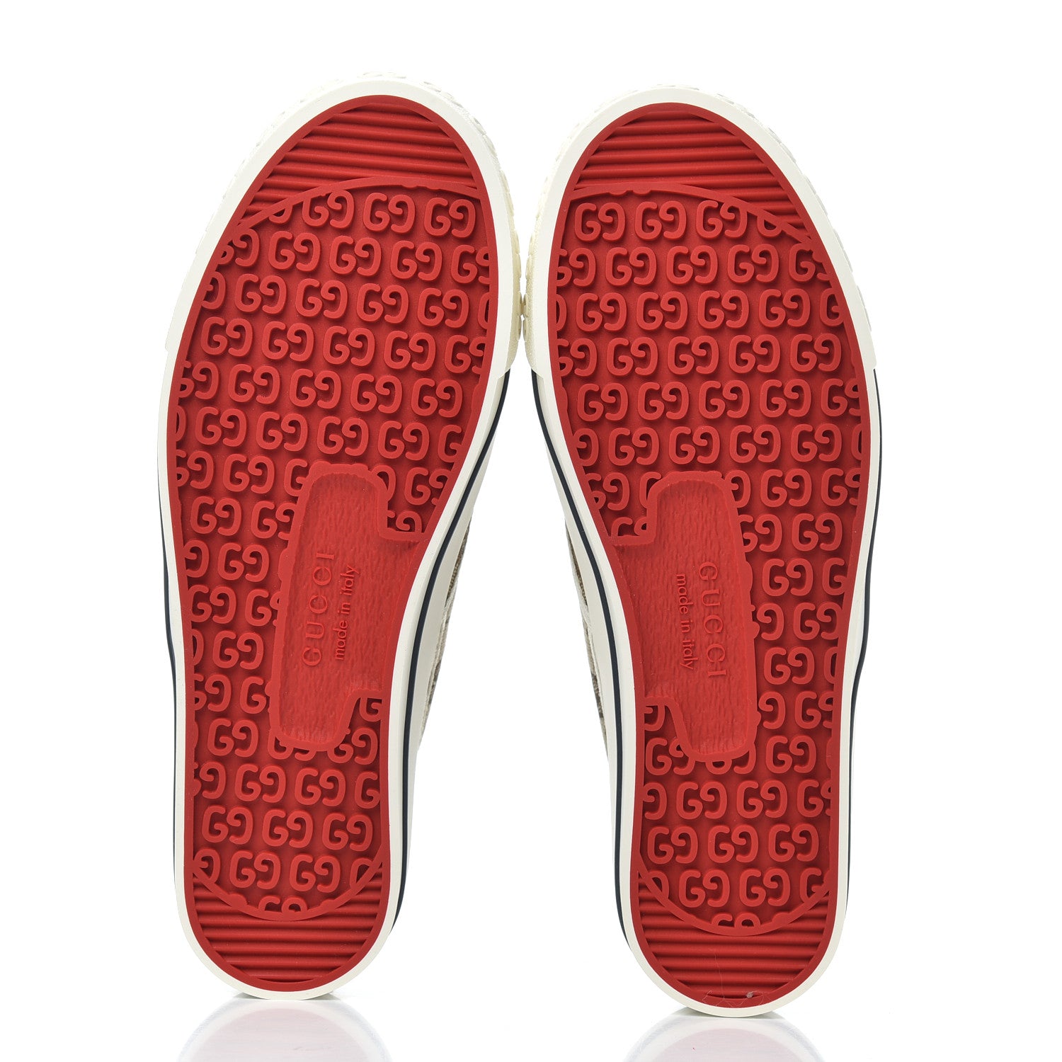 Gucci GG Monogram Womens 1977 Tennis Slip On 30mm Sneakers 37 Beige Ebony Mystic White 5 of 8