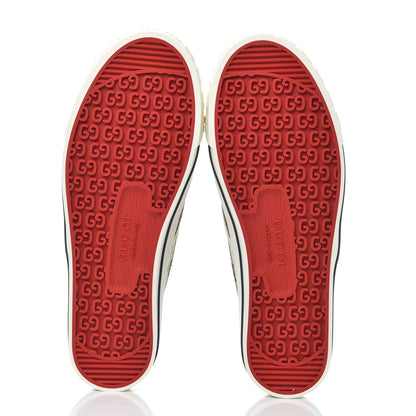 Gucci GG Monogram Womens 1977 Tennis Slip On 30mm Sneakers 37 Beige Ebony Mystic White 5 of 8