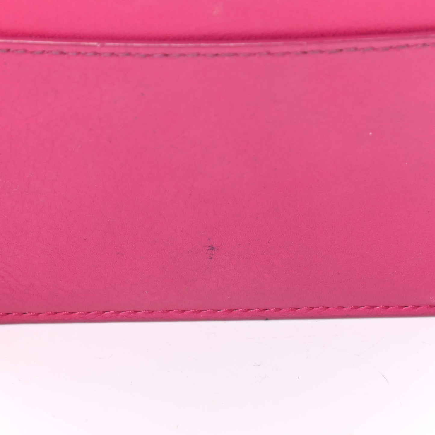 Calfskin Classic Y Card Case Fuchsia