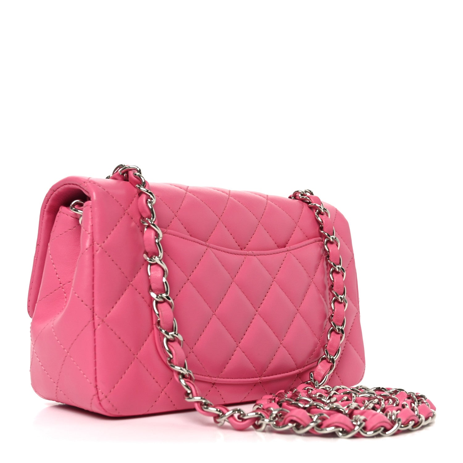 Chanel Lambskin Quilted Mini Rectangular Flap Pink 3 of 11