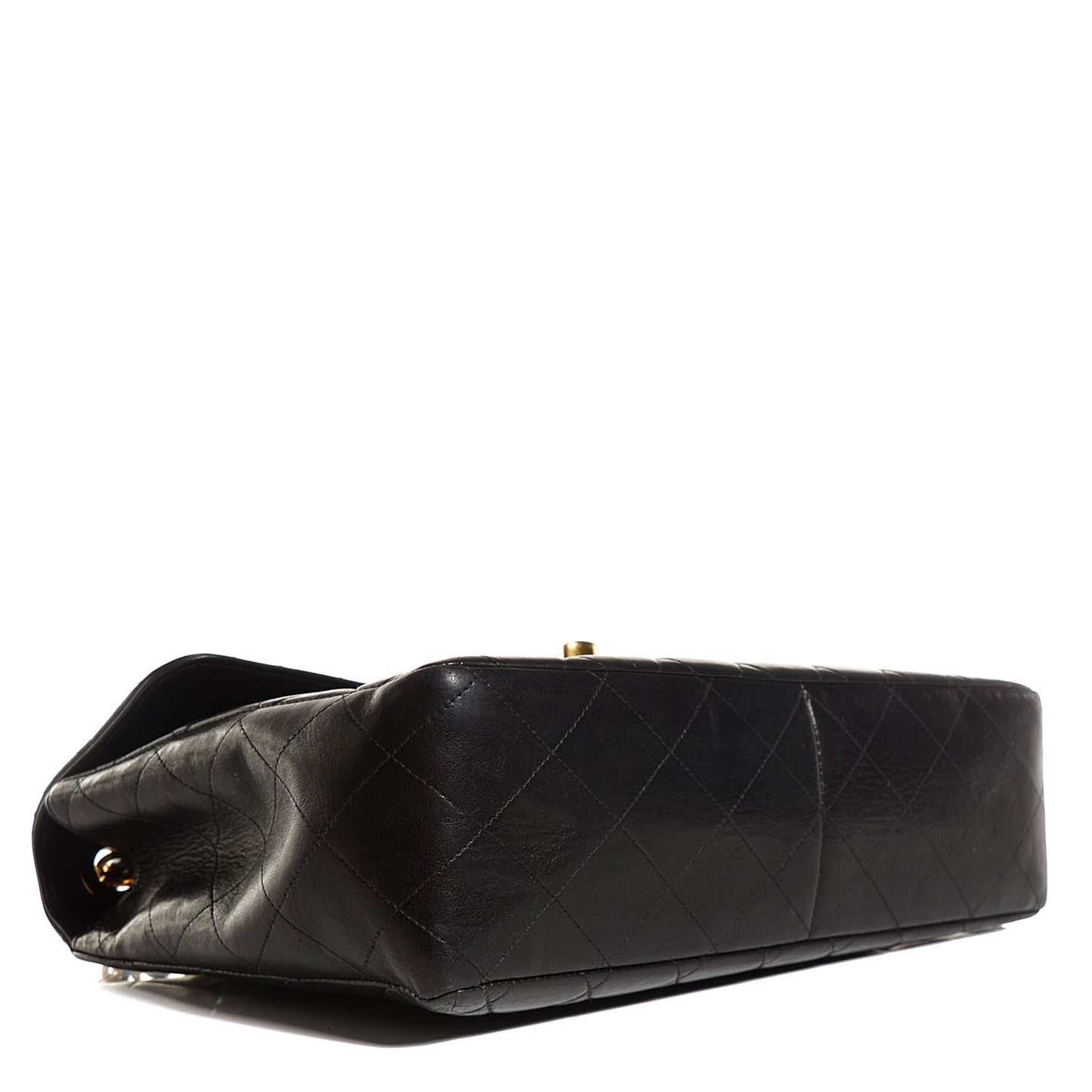 Lambskin Quilted XL Jumbo Flap Black