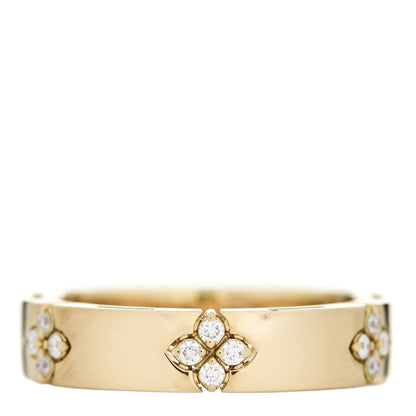 Roberto Coin 18K Yellow Gold Diamond Narrow Love in Verona Band Ring 53 6.5 1 of 6
