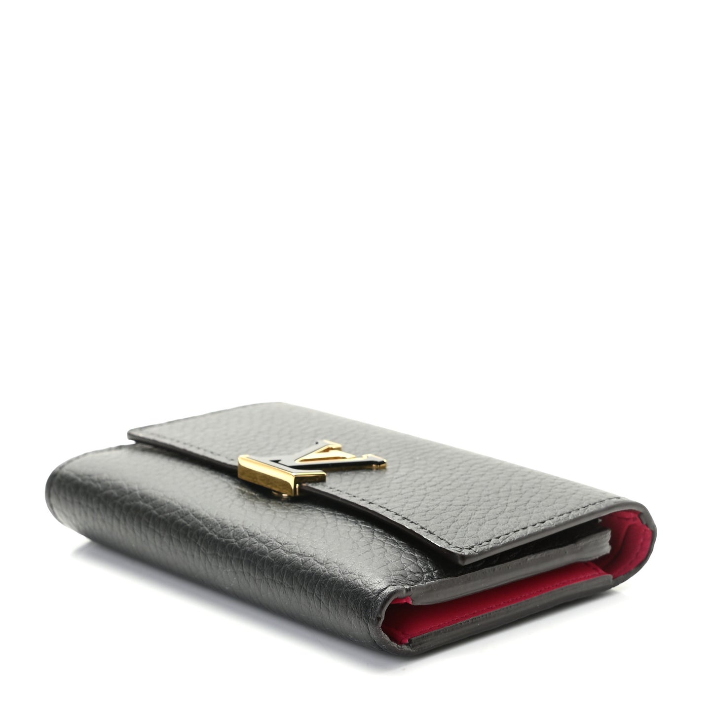 Taurillon Capucines Compact Wallet Black