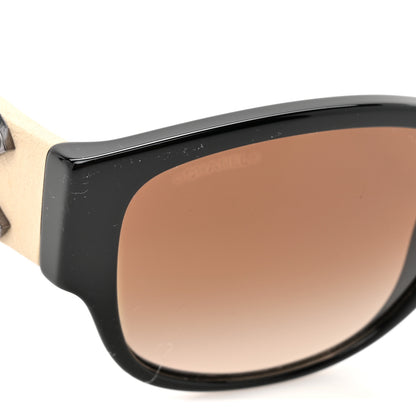 Chanel Acetate Lambskin Crystal Baguette Chain CC Sunglasses 5454-Q-B Black Beige 8 of 9