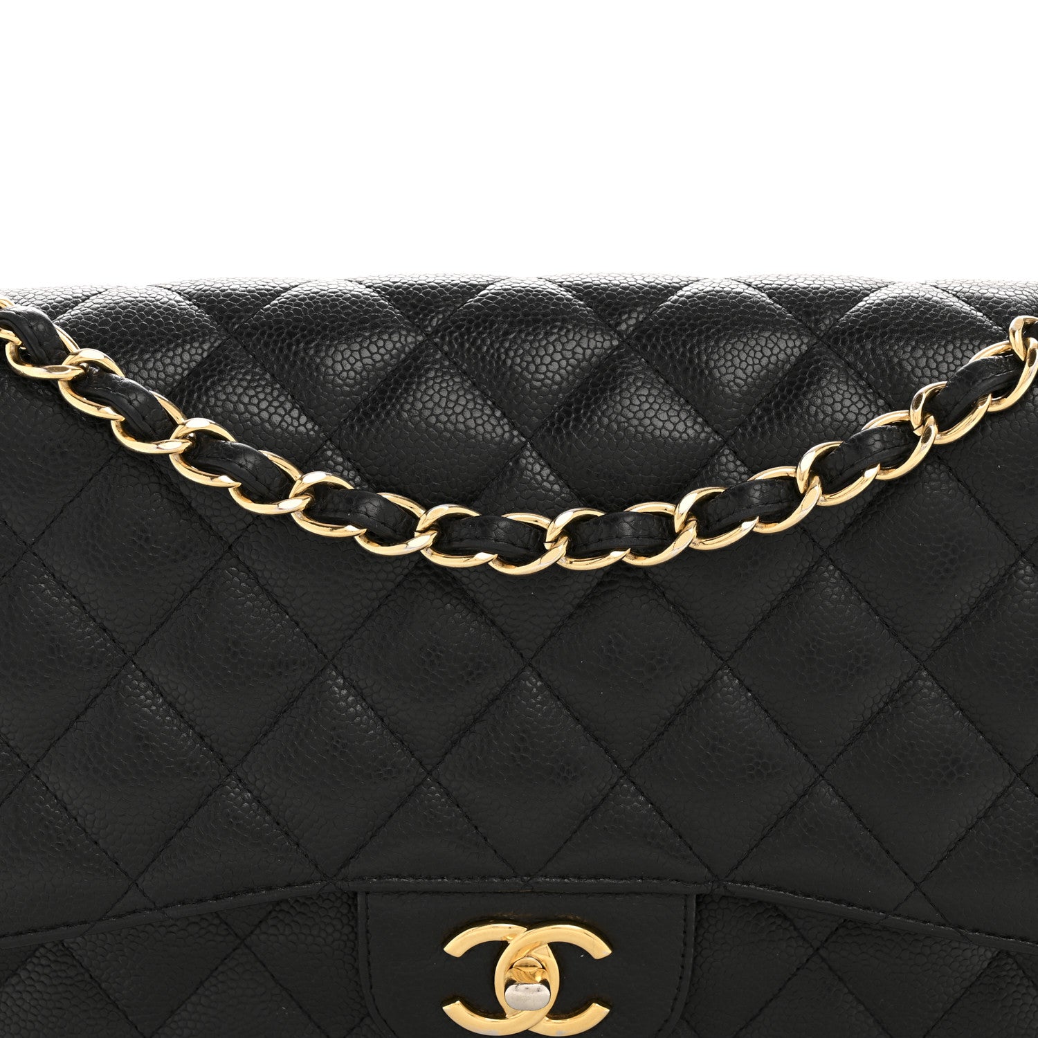 Chanel Caviar Quilted Jumbo Double Flap Black 8 of 15