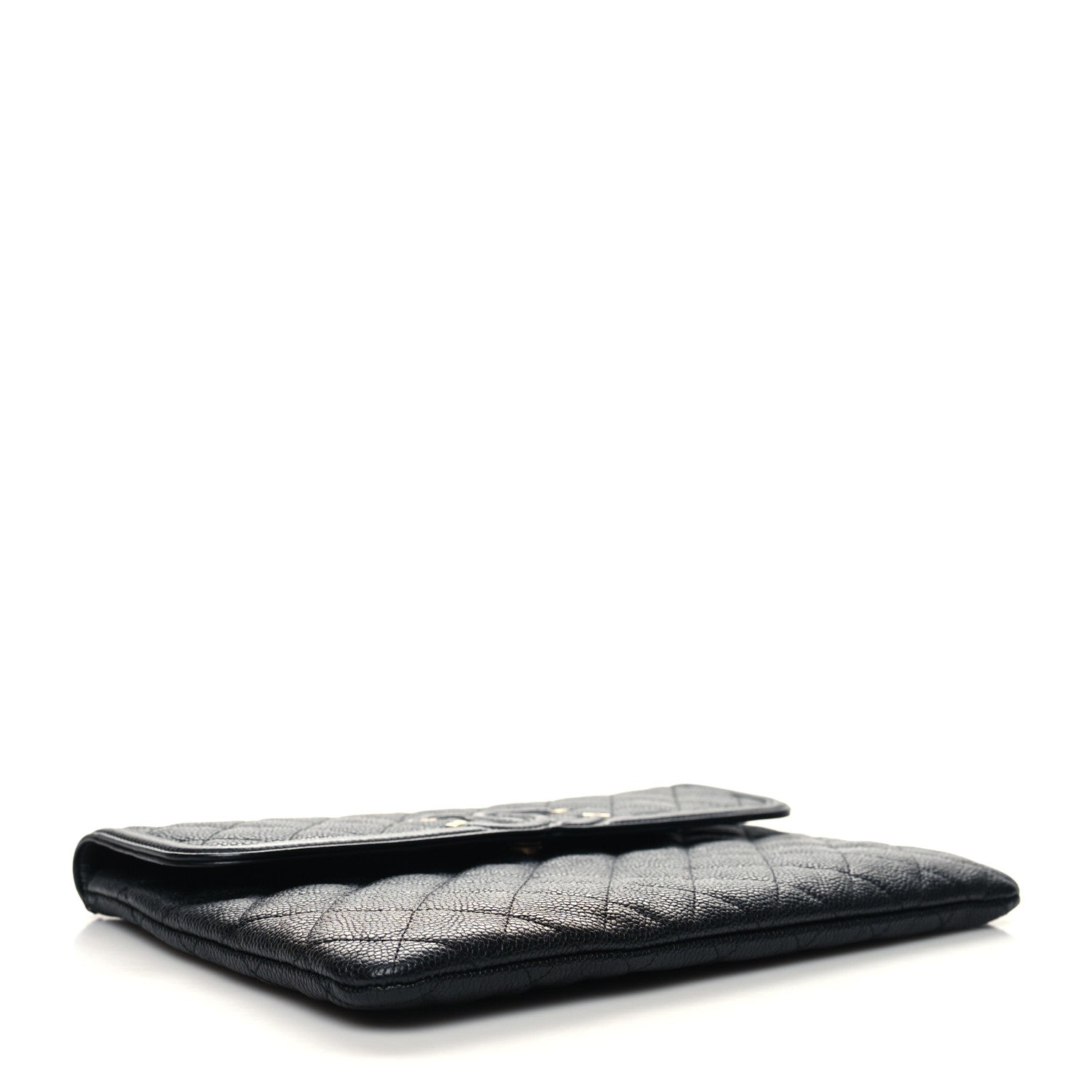 Chanel Caviar Quilted Filigree Flap Pouch Black 4 of 11