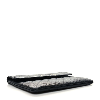 Chanel Caviar Quilted Filigree Flap Pouch Black 4 of 11