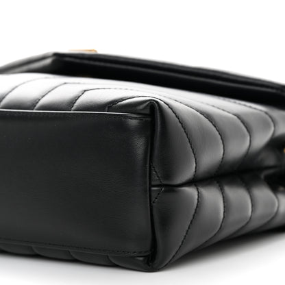 Saint Laurent Calfskin Y Quilted Monogram Small Loulou Chain Satchel Black 10 of 13