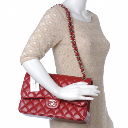 Chanel Caviar Jumbo Double Flap Red 2 of 7