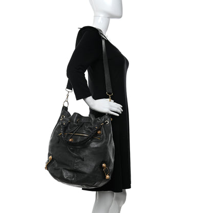 Balenciaga Agneau Giant 21 Gold Hardware Pompon Black 2 of 15