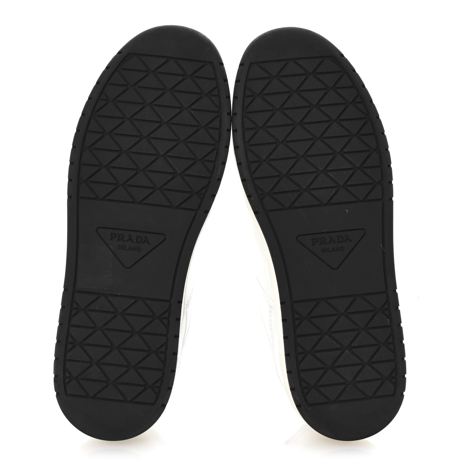 Prada Vitello Rois Triangle Womens Downtown Low Top 30mm Sneakers 36 White Black 6 of 10