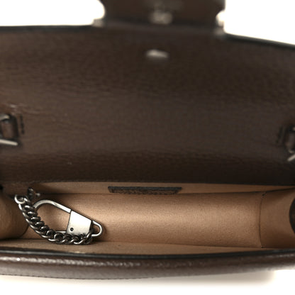 Gucci Monogram Jumbo GG Textured Dollar Calfskin Super Mini Dionysus Shoulder Bag Camel Ebony New Acero 5 of 11