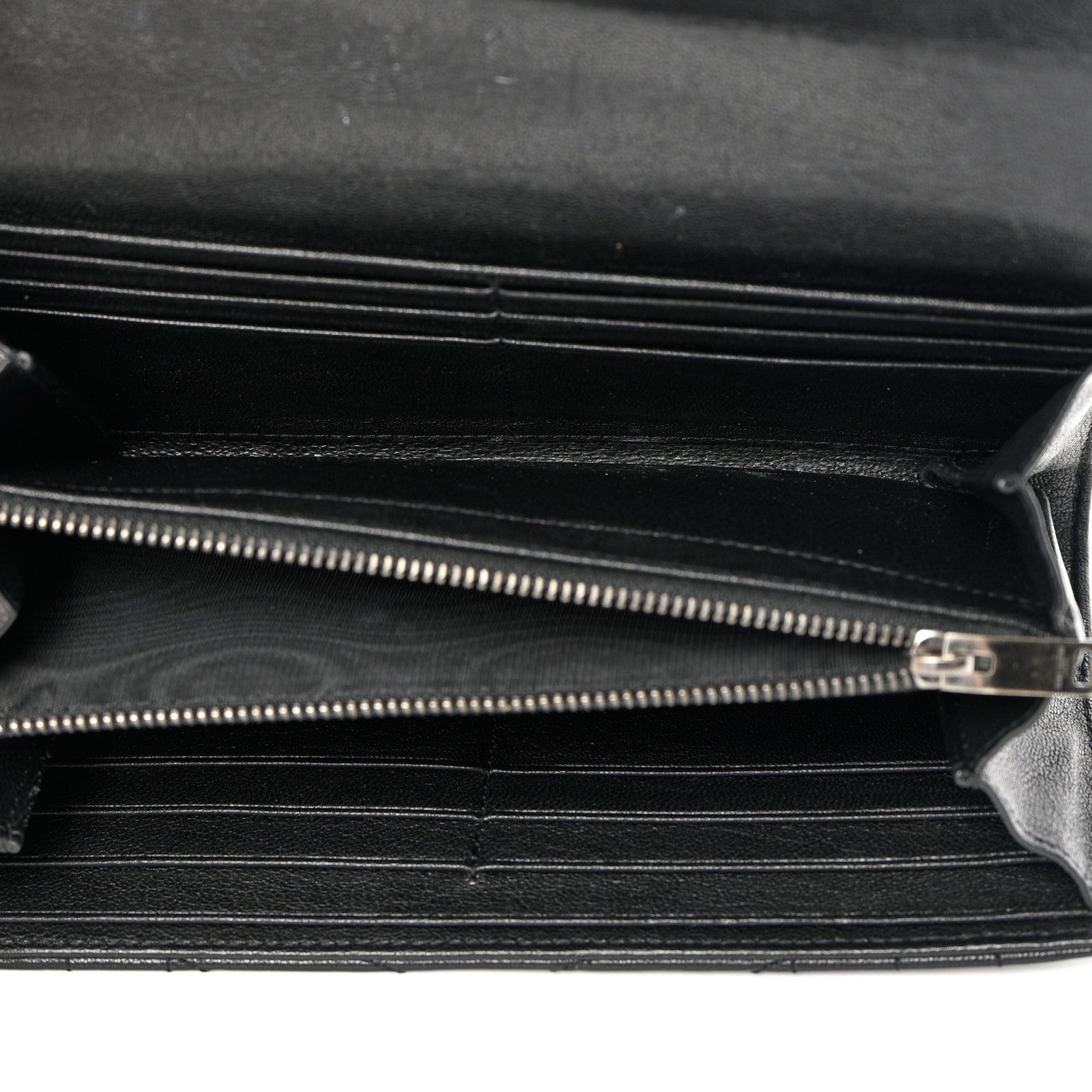 Saint Laurent Lambskin Mixed Matelasse Quilted Large Monogram Envelope Wallet Black 5 of 15