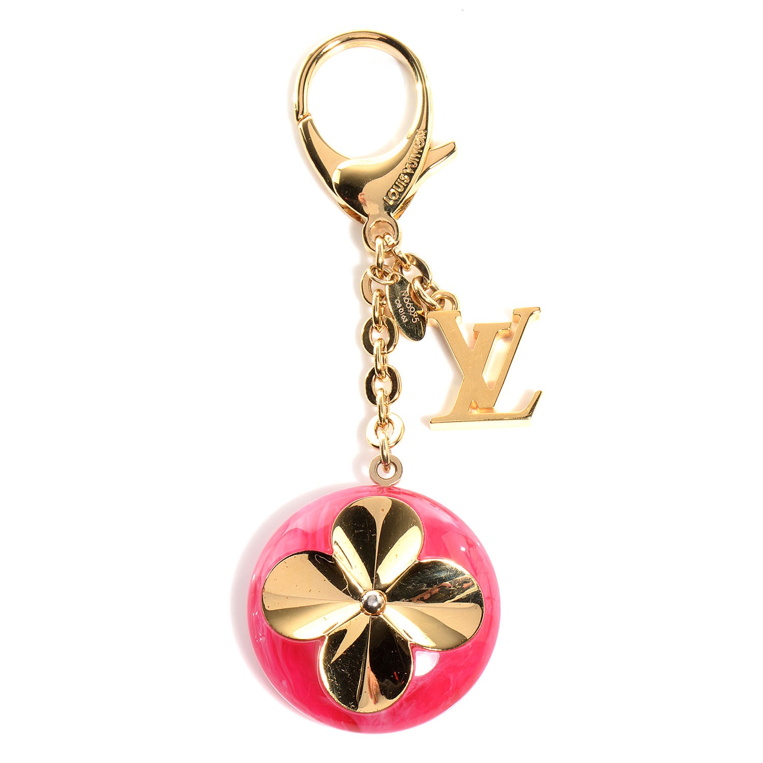 Louis Vuitton Acetate Hollow Flower Bag Charm Fuchsia 1 of 5