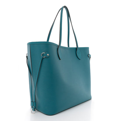 Louis Vuitton Epi Neverfull MM Cyan 4 of 12