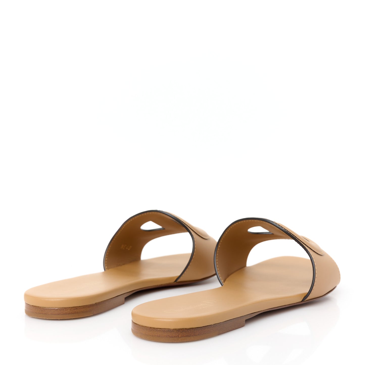 Calfskin D-Club Mule Sandal 40 Natural