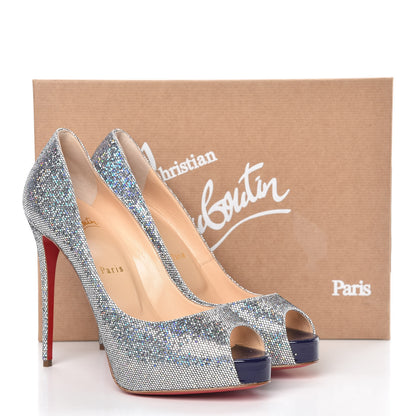 Christian Louboutin Glitter Disco Ball New Very Prive 120 Pumps 38 Purple Pop 8 of 8