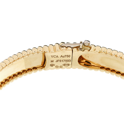 Van Cleef & Arpels 18K Yellow Gold Perlee Signature Bangle Bracelet M 3 of 3