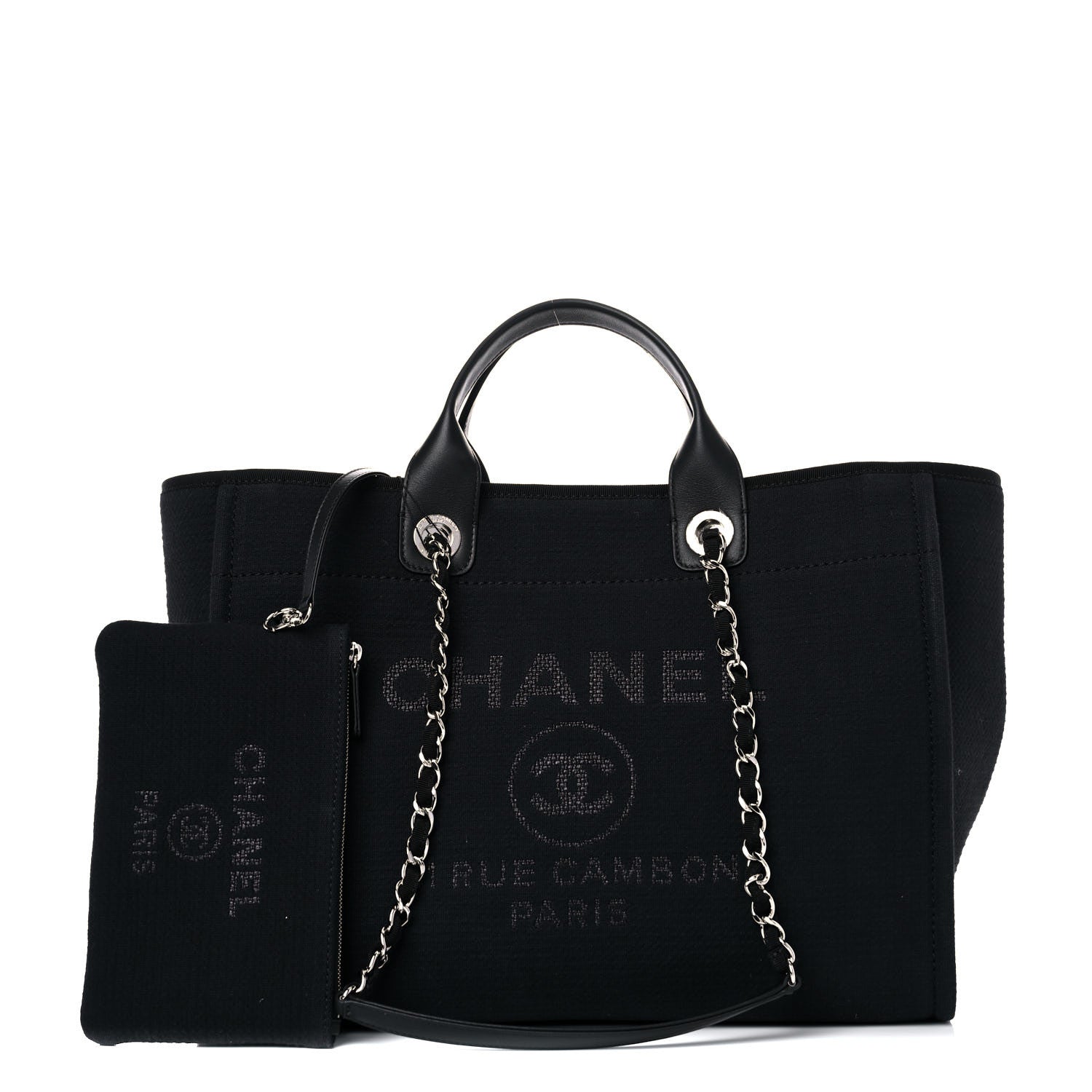 Chanel Mixed Fibers Medium Deauville Tote Black 1 of 12