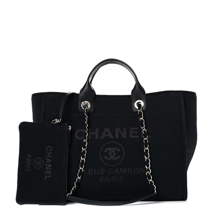 Chanel Mixed Fibers Medium Deauville Tote Black 1 of 12