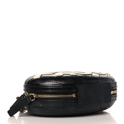 Chanel Lambskin Embroidered Chevron Quilted La Pausa Tassel Clutch Black 4 of 10