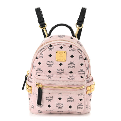 MCM Visetos Side Stud X-Mini Stark Backpack Soft Pink 1 of 11